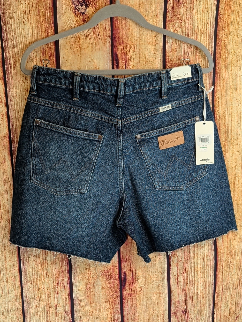 Wrangler NWT 29 / 7 Ladies Denim Shorts High Rise Cowboy Shorts
